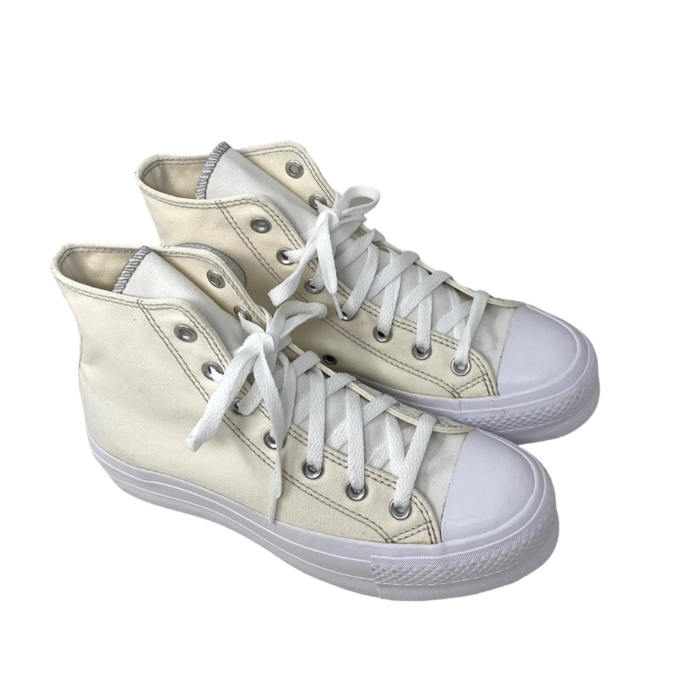 Converse Chuck Taylor Platform High Canvas White Women's Custom 569005C-WHTOFWT - Picture 4 of 10